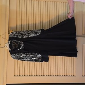 Formal dress with sequence cover up